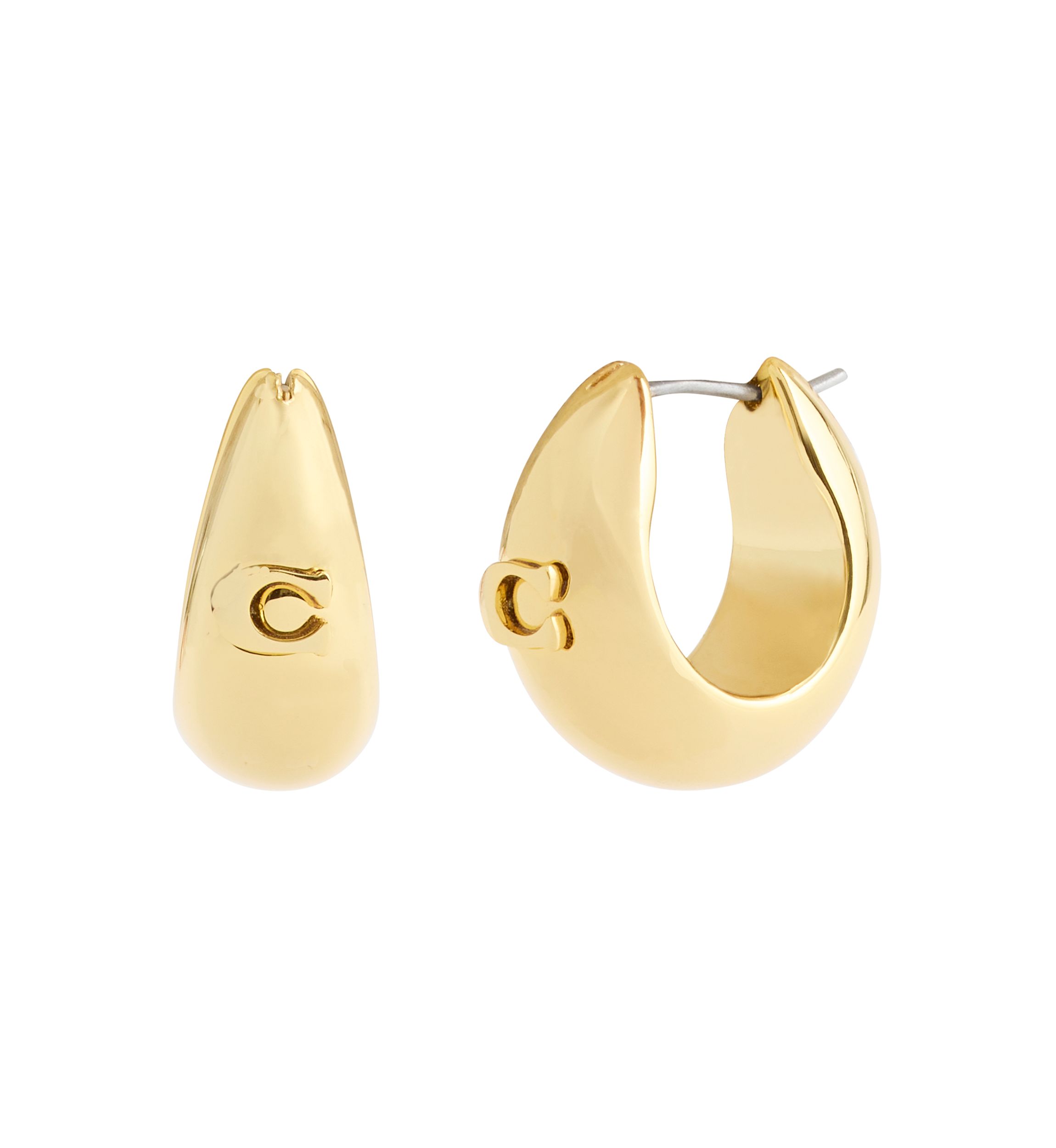 C Sculpted Hoop Earrings