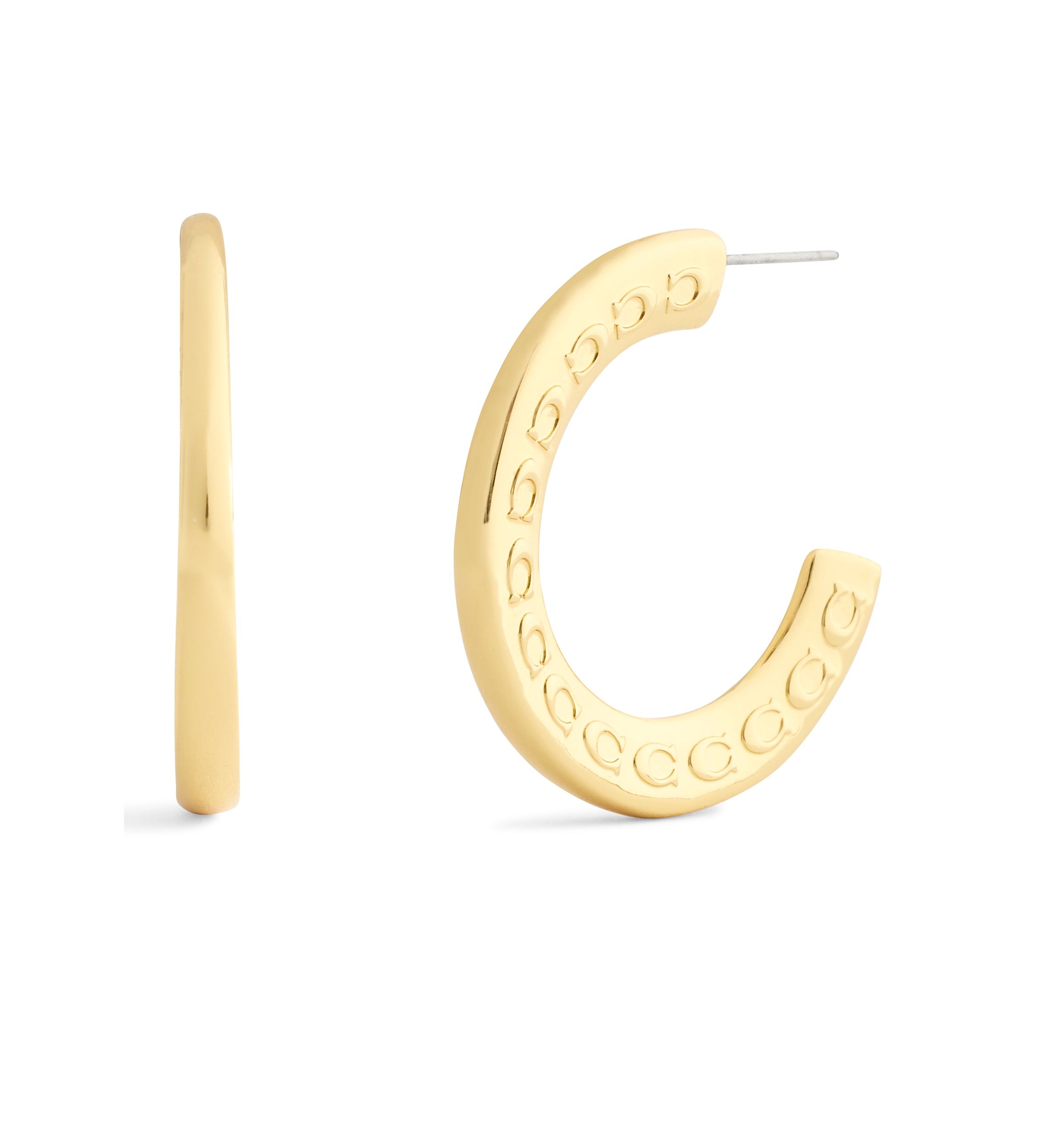 Signature C Large Hoop Earrings