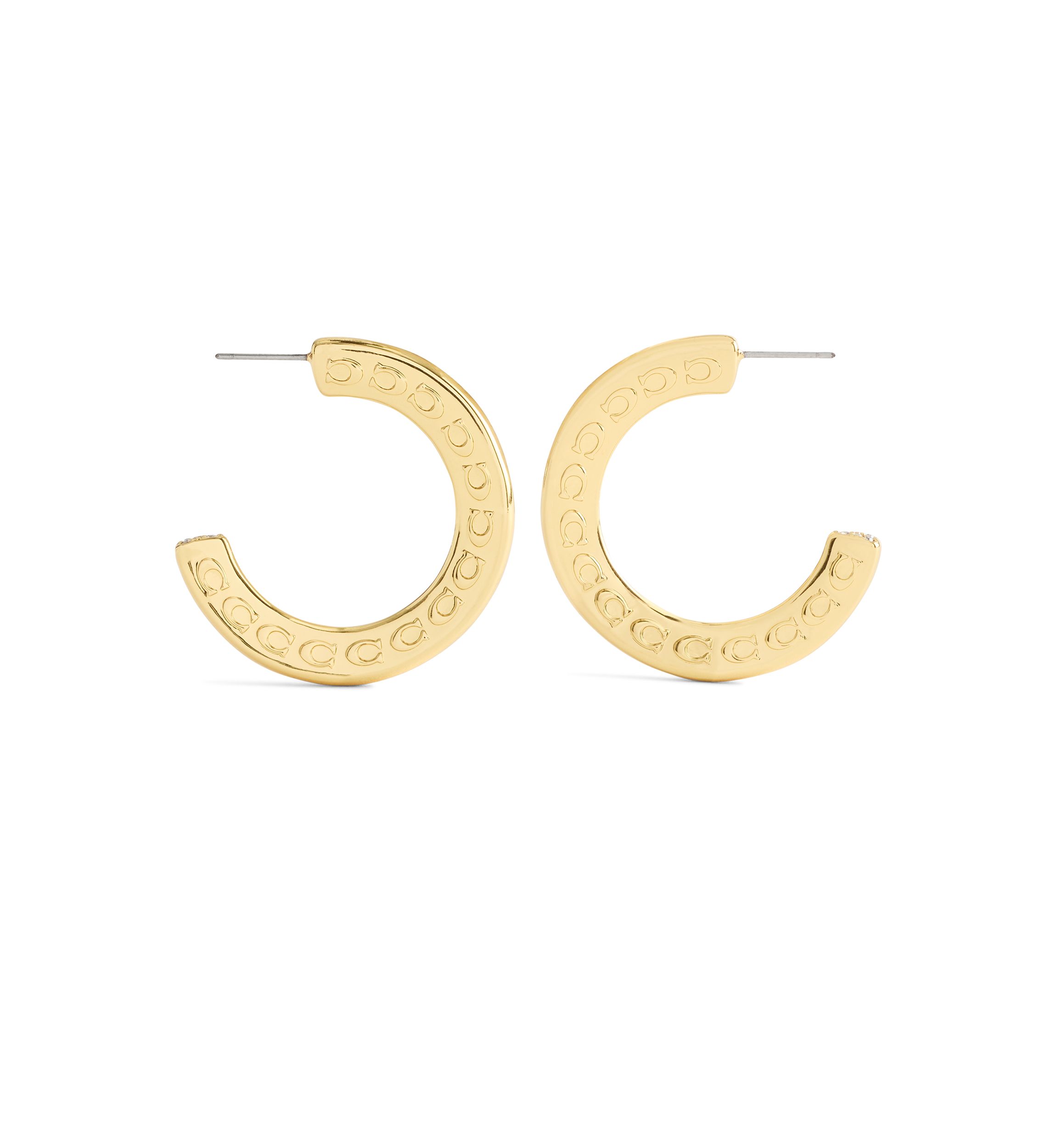 Signature C Large Hoop Earrings