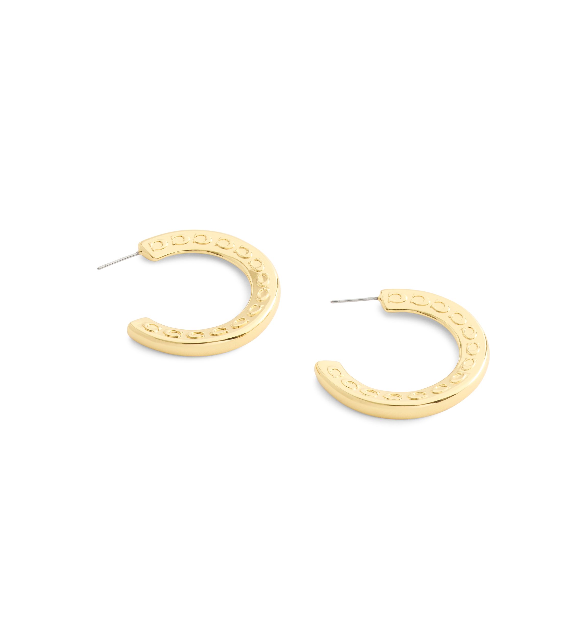 Signature C Large Hoop Earrings