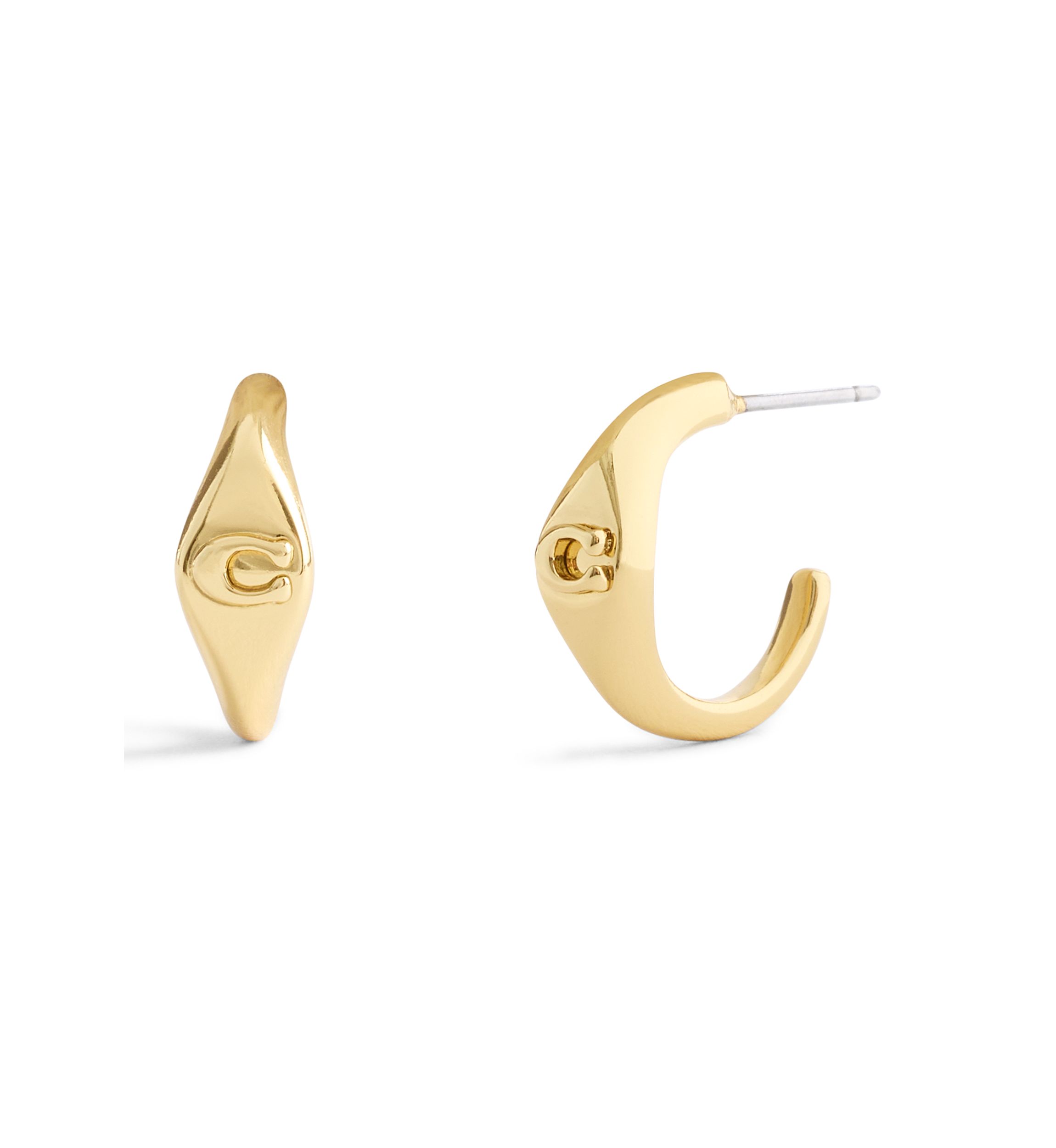 Signature Signet Huggie Earrings