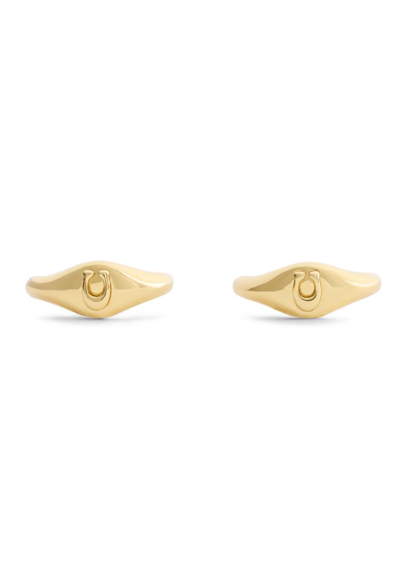 Signature Signet Huggie Earrings