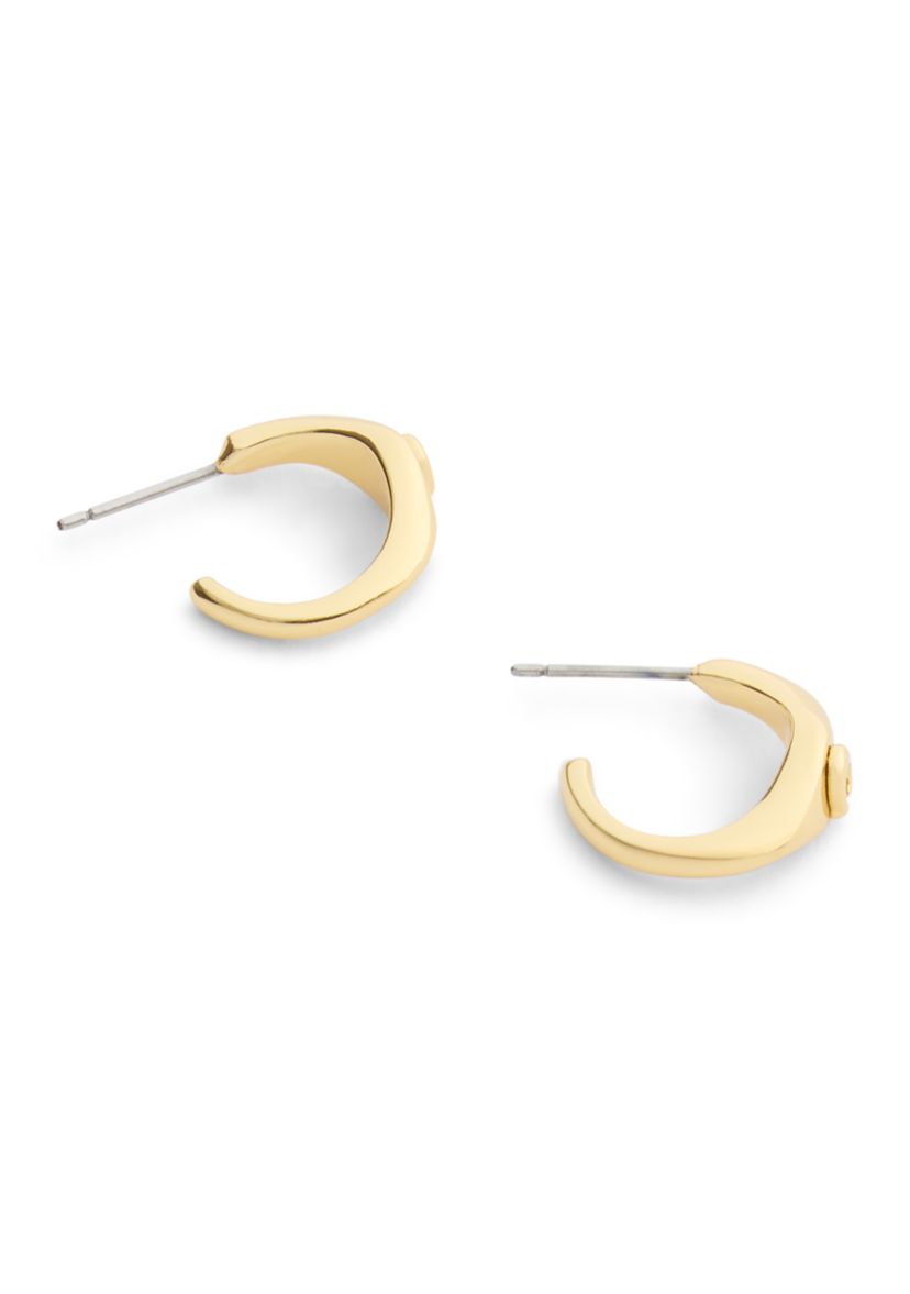 Signature Signet Huggie Earrings