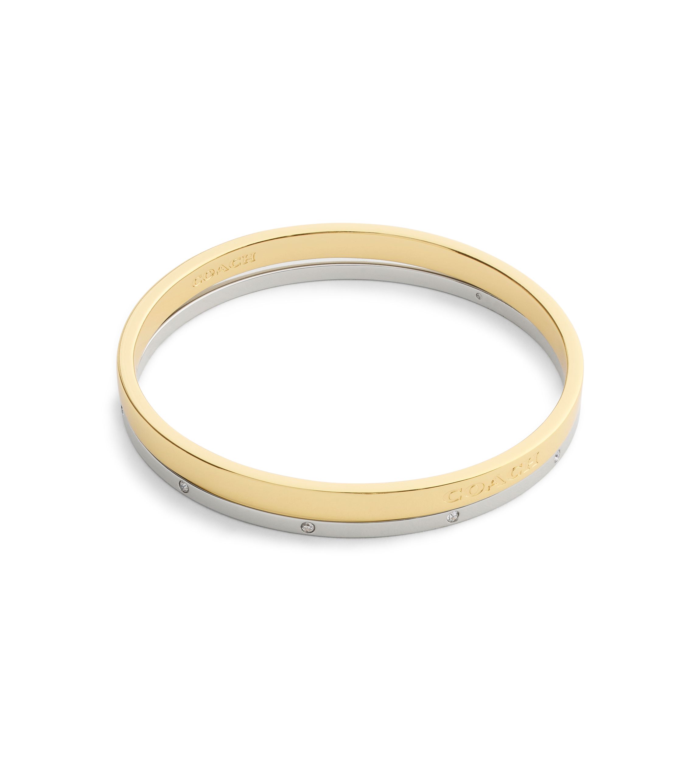 COACH Signature Duo Bangle Bracelet Set | Belk display picture 3