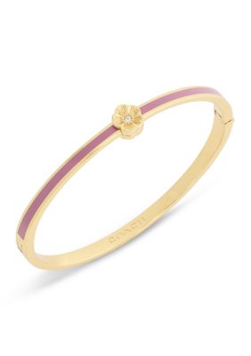 COACH Enamel Flower Bangle Bracelet