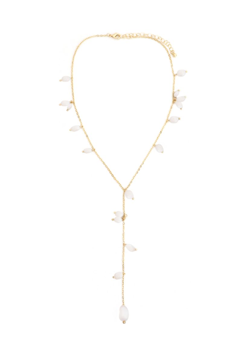 Gold Plated Pearl Drops Y Necklace