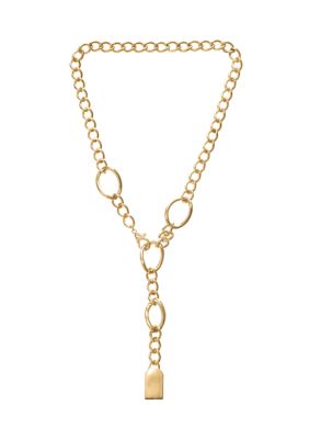 Belk Gold Tone Y Necklace | belk