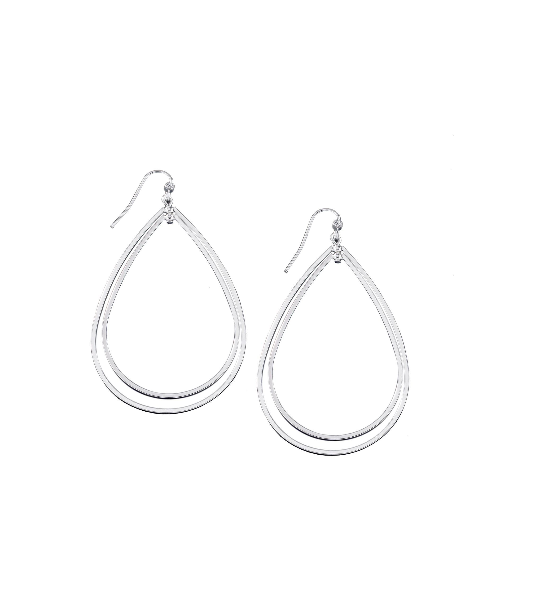Silver Tone Gypsy Hoop Earrings