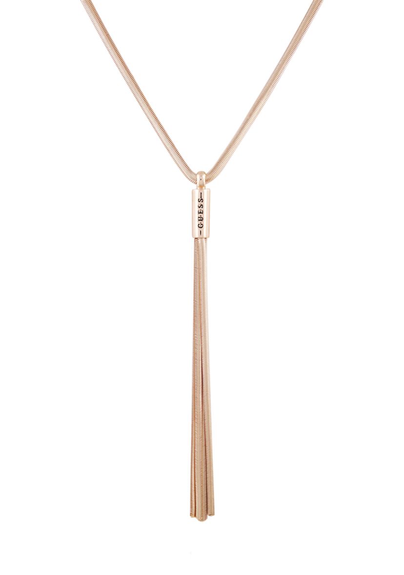 Gold Tone Snake Chain Y Necklace