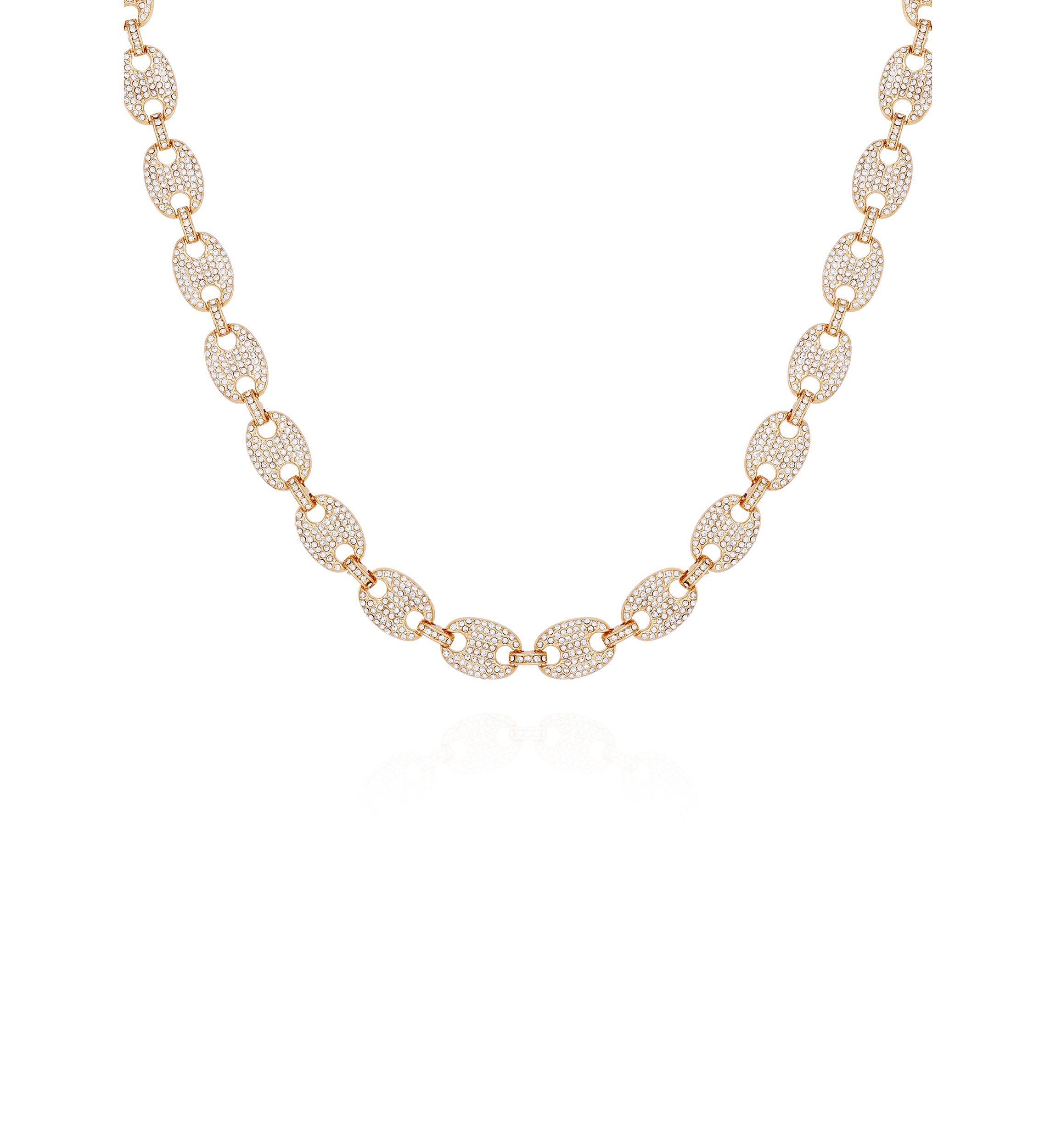 Gold Tone Pavé Collar Necklace