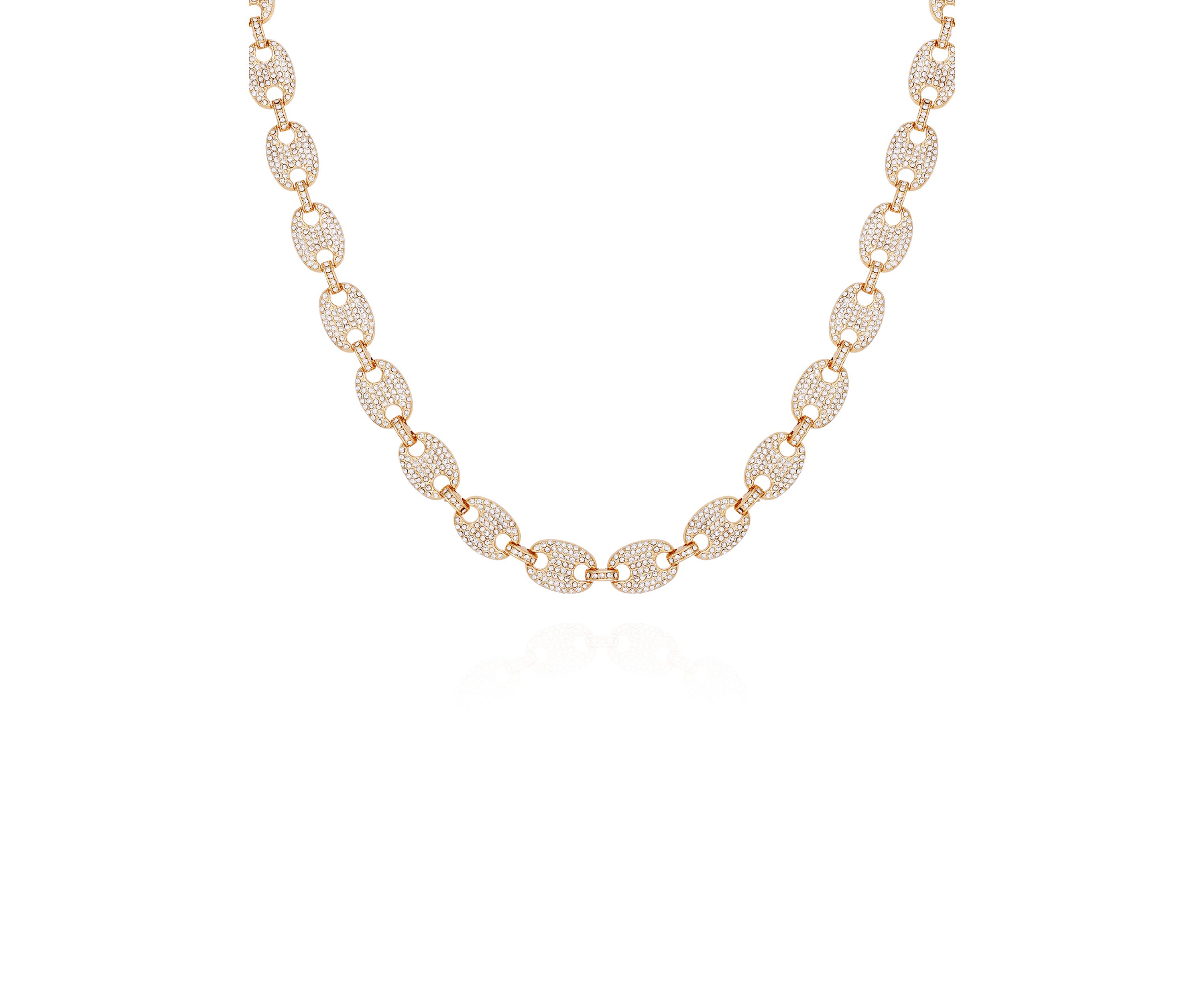 Gold Tone Pavé Collar Necklace