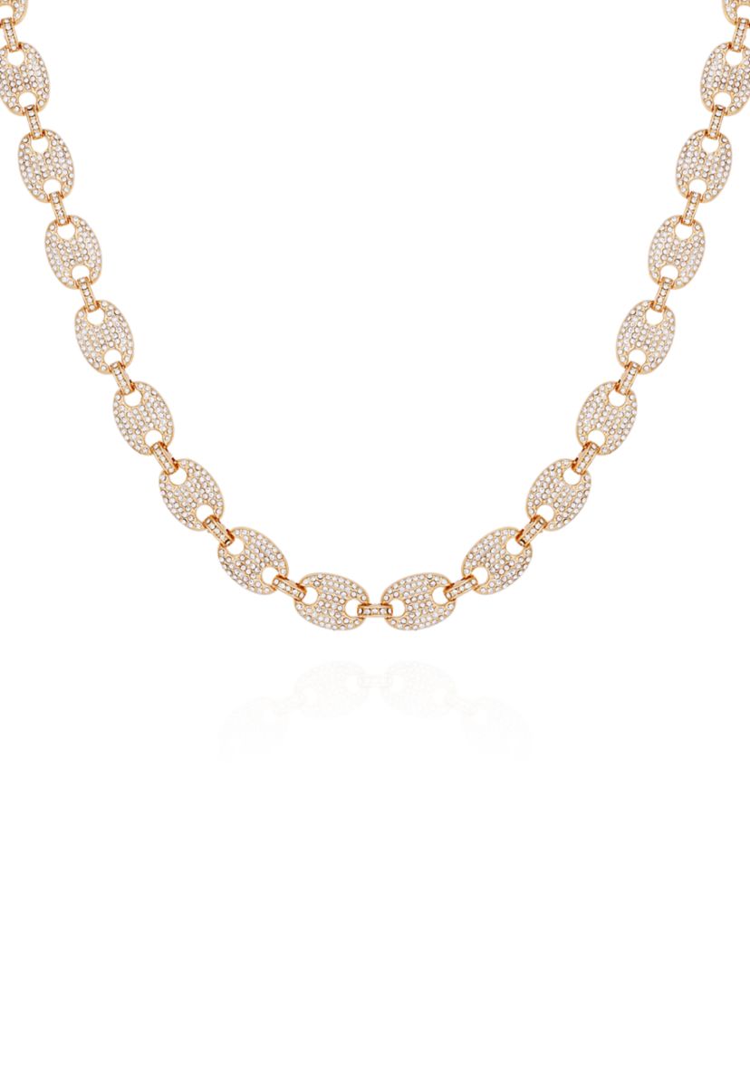 Gold Tone Pavé Collar Necklace