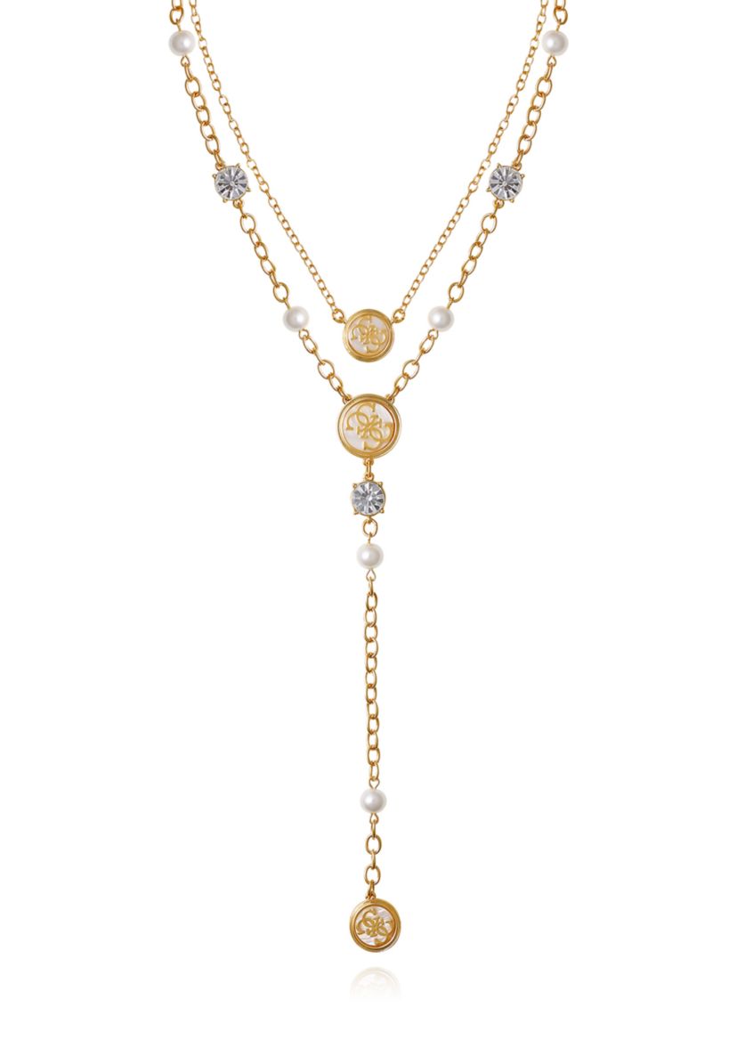 Gold Tone Layered Y Necklace