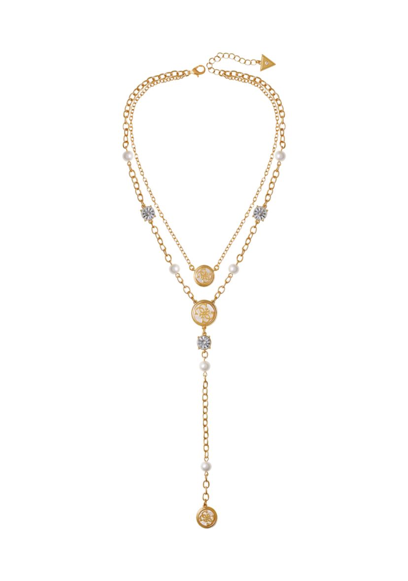 Gold Tone Layered Y Necklace
