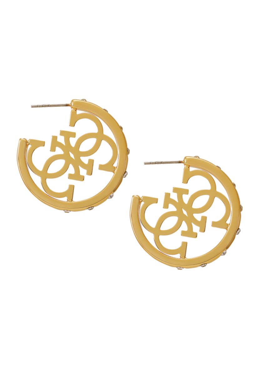 Gold Tone C Hoop Earrings
