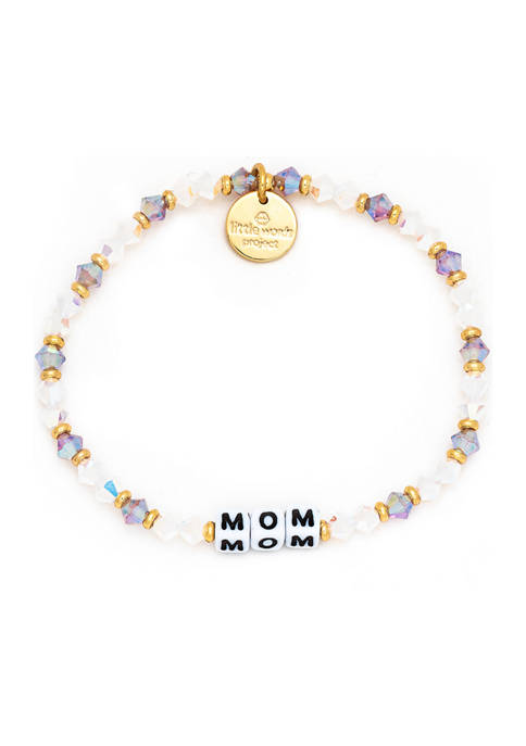 Little Words Project Mom Custom Beaded Bracelet