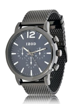 IZOD IZOD Men s Black Mesh Bracelet Watch belk