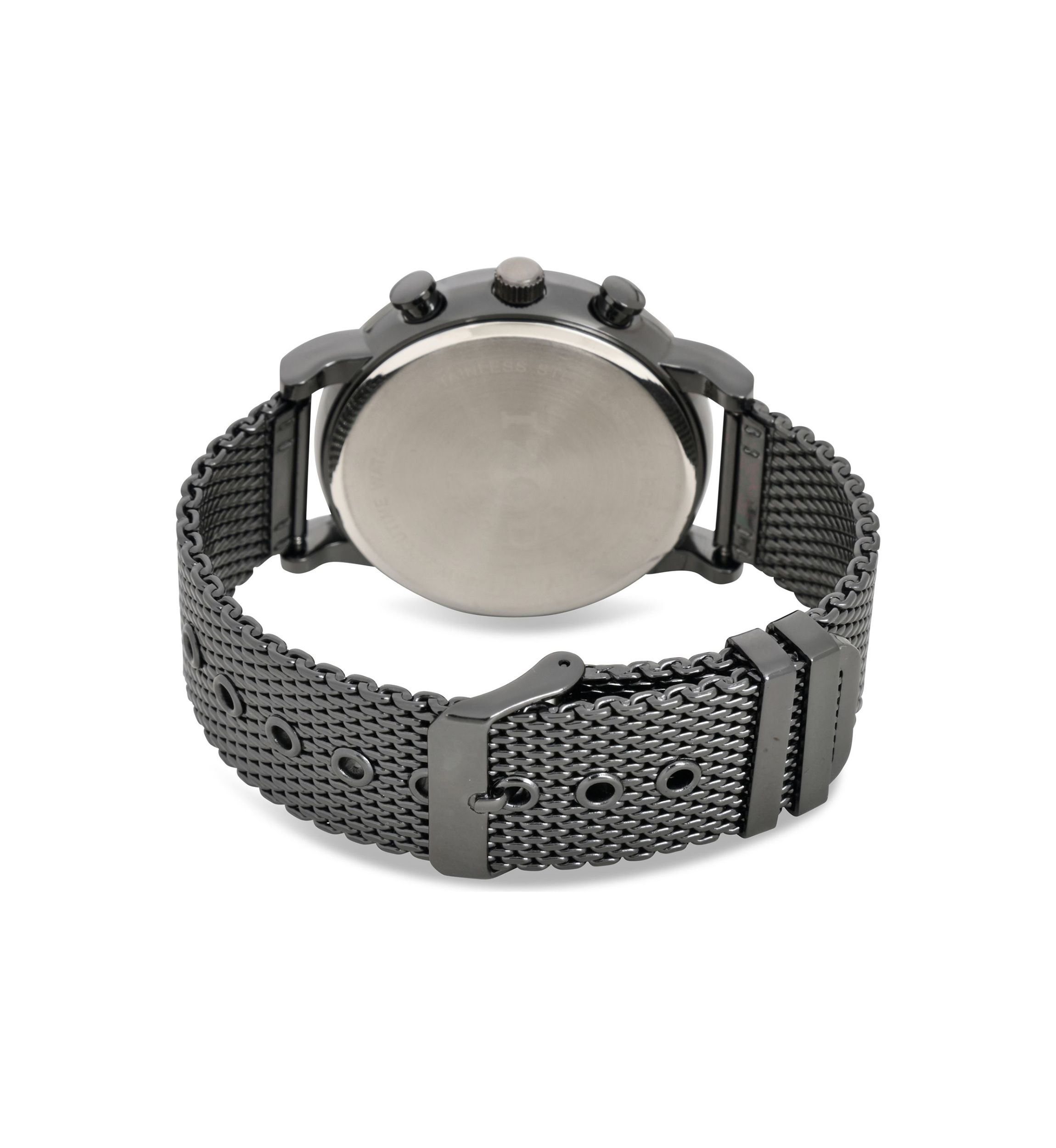 IZOD Mens Black Mesh Bracelet Watch