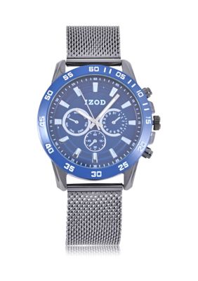 IZOD IZOD Gunmetal Mesh Sport Bracelet Watch belk