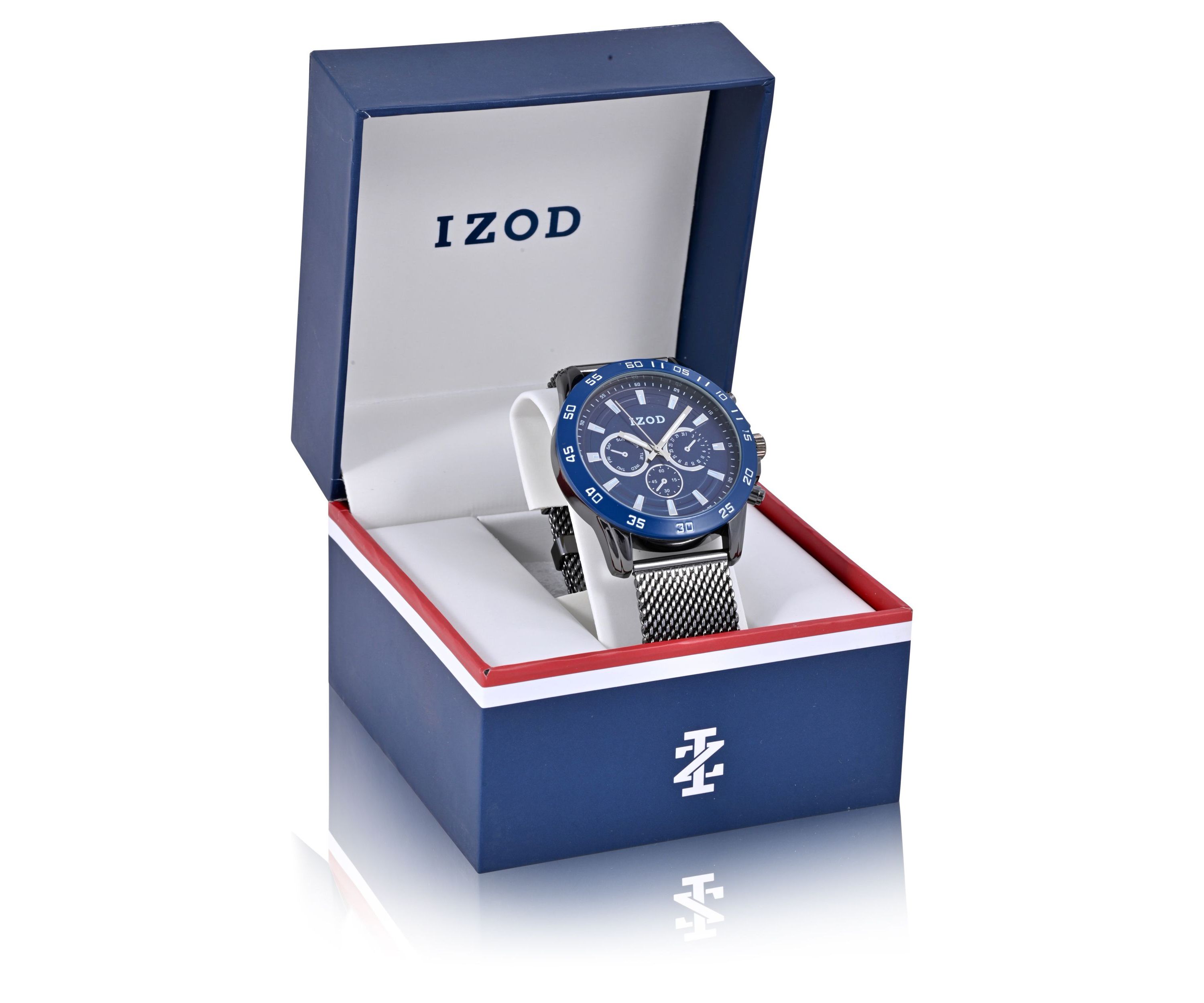 IZOD Gunmetal Mesh Sport Bracelet Watch