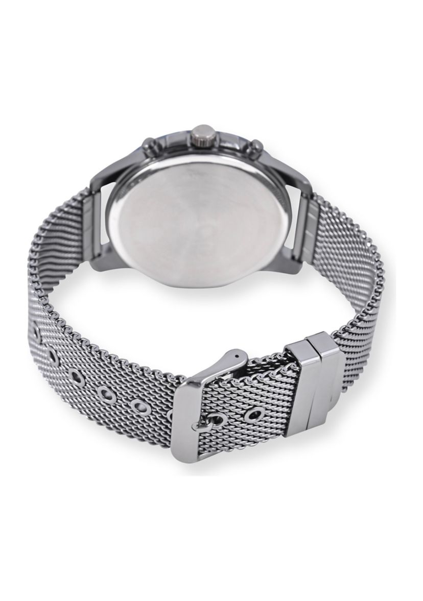 IZOD Gunmetal Mesh Sport Bracelet Watch