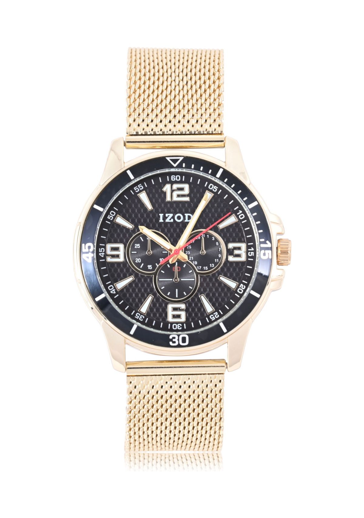 IZOD Goldtone Mesh Sport Bracelet Watch