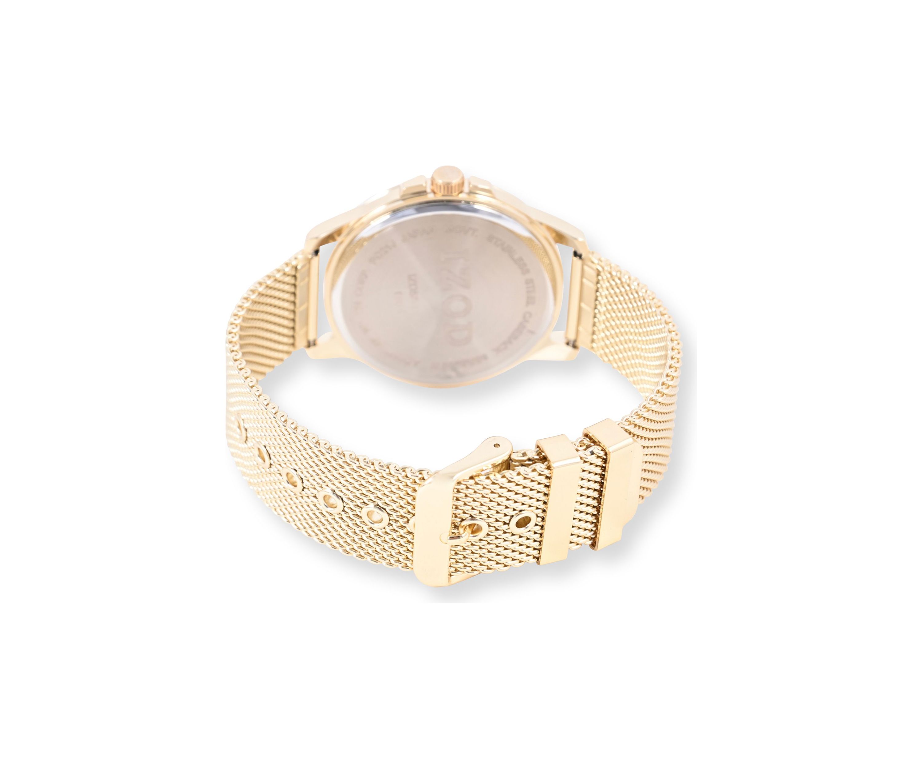 IZOD Goldtone Mesh Sport Bracelet Watch