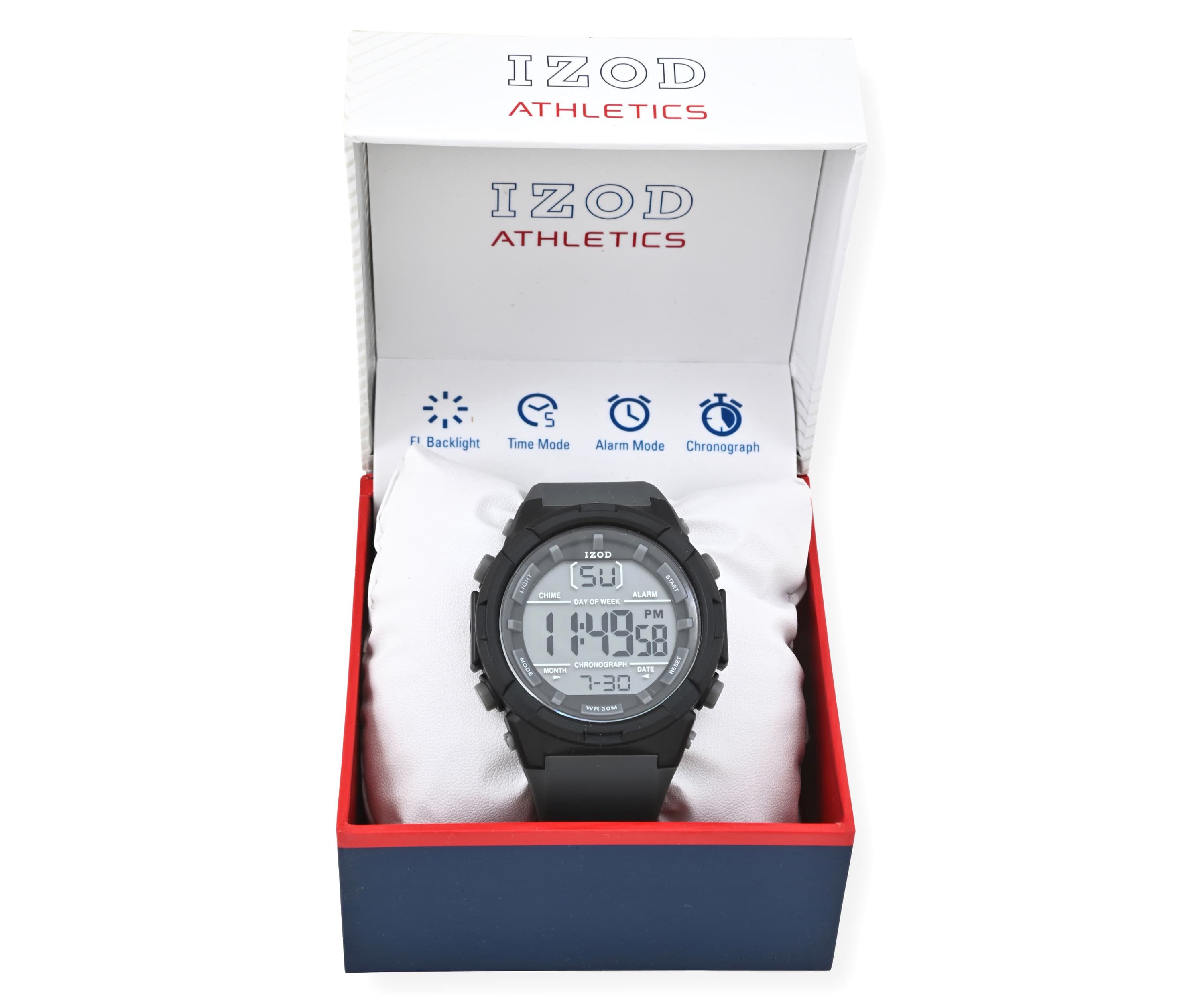 IZOD Adult Mens Digital Sports Watch in Grey Model# IZO7017