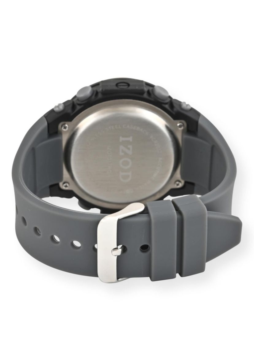 IZOD Adult Mens Digital Sports Watch in Grey Model# IZO7017