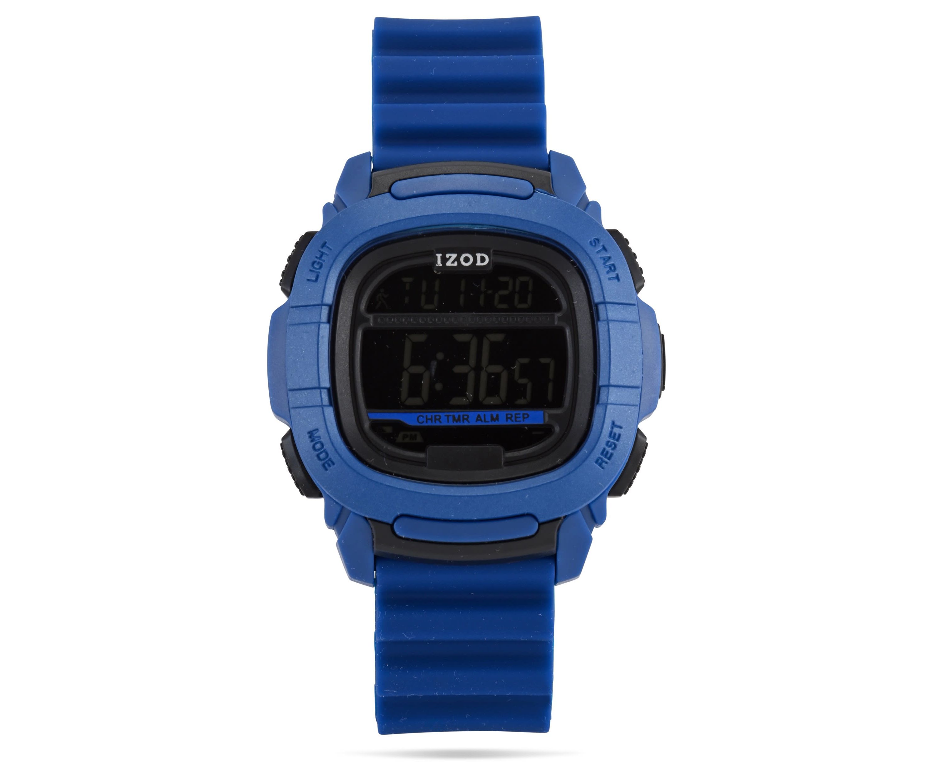 IZOD Adult Mens Digital Sports Watch in Blue Model# IZO7046