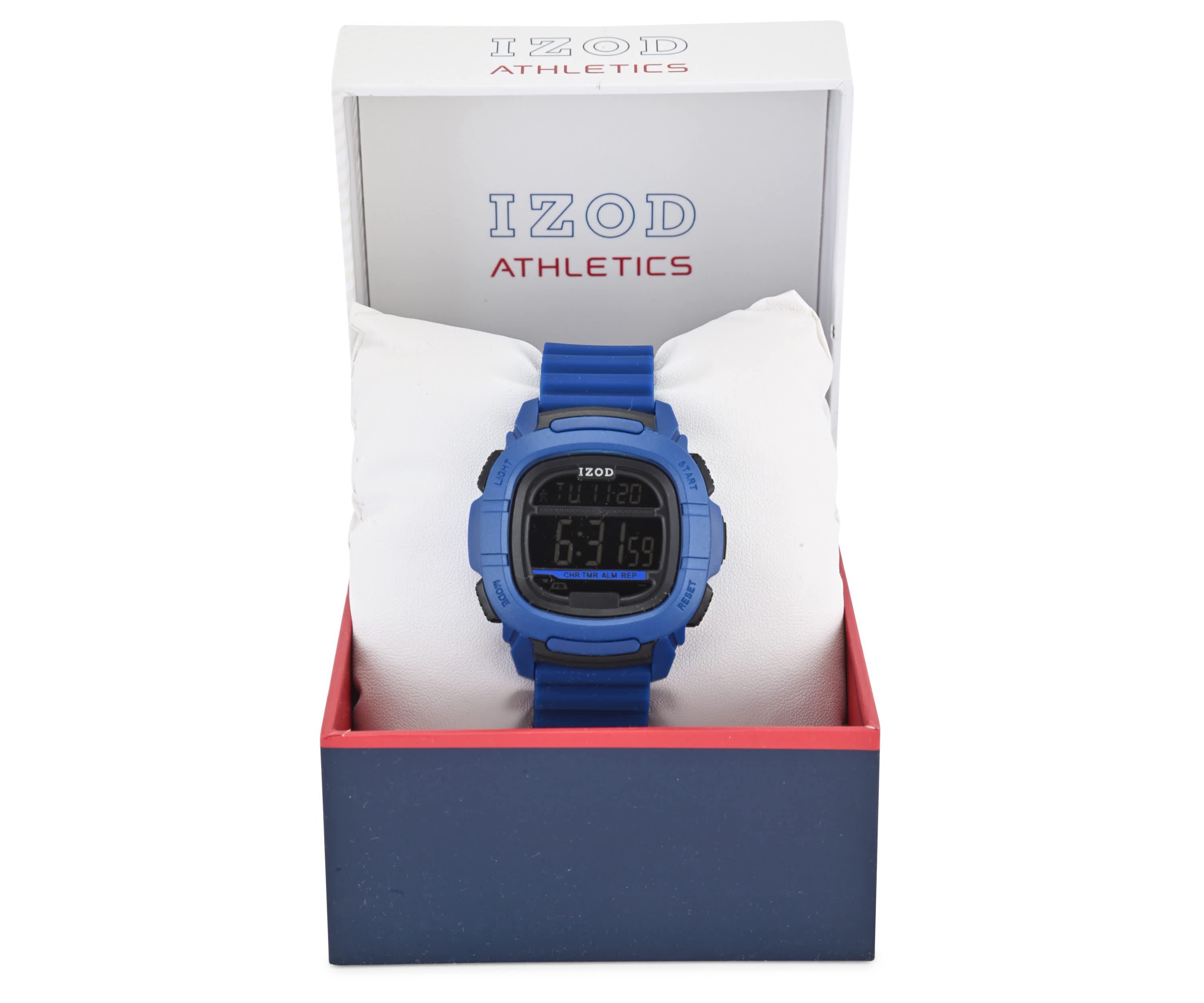 IZOD Adult Mens Digital Sports Watch in Blue Model# IZO7046