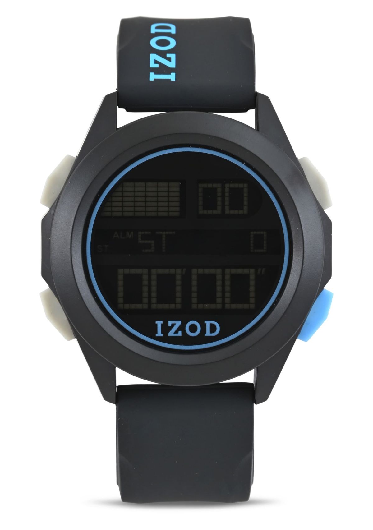 IZOD Adult Mens Digital Sports Watch in Black Model# IZO7053