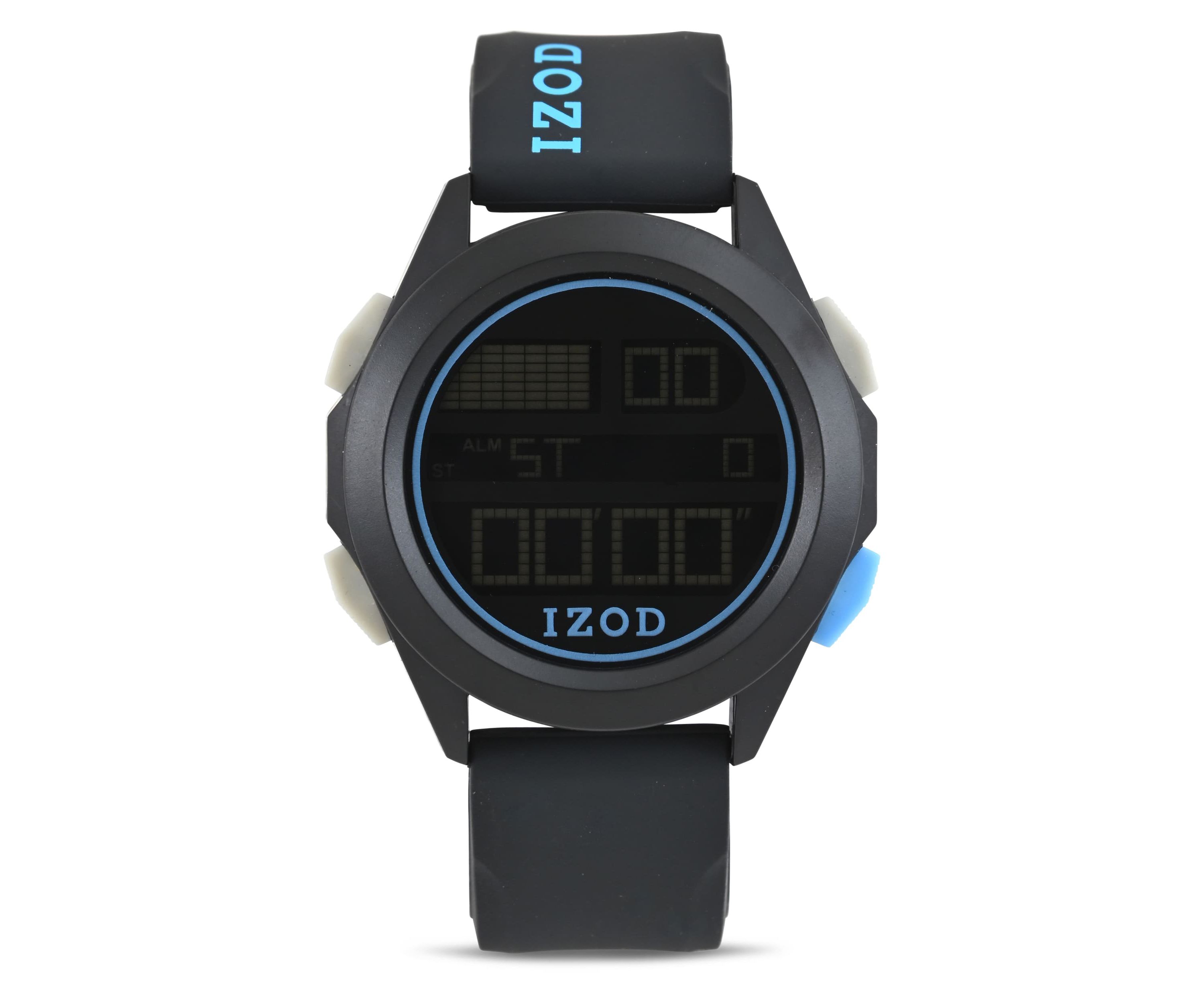 IZOD Adult Mens Digital Sports Watch in Black Model# IZO7053