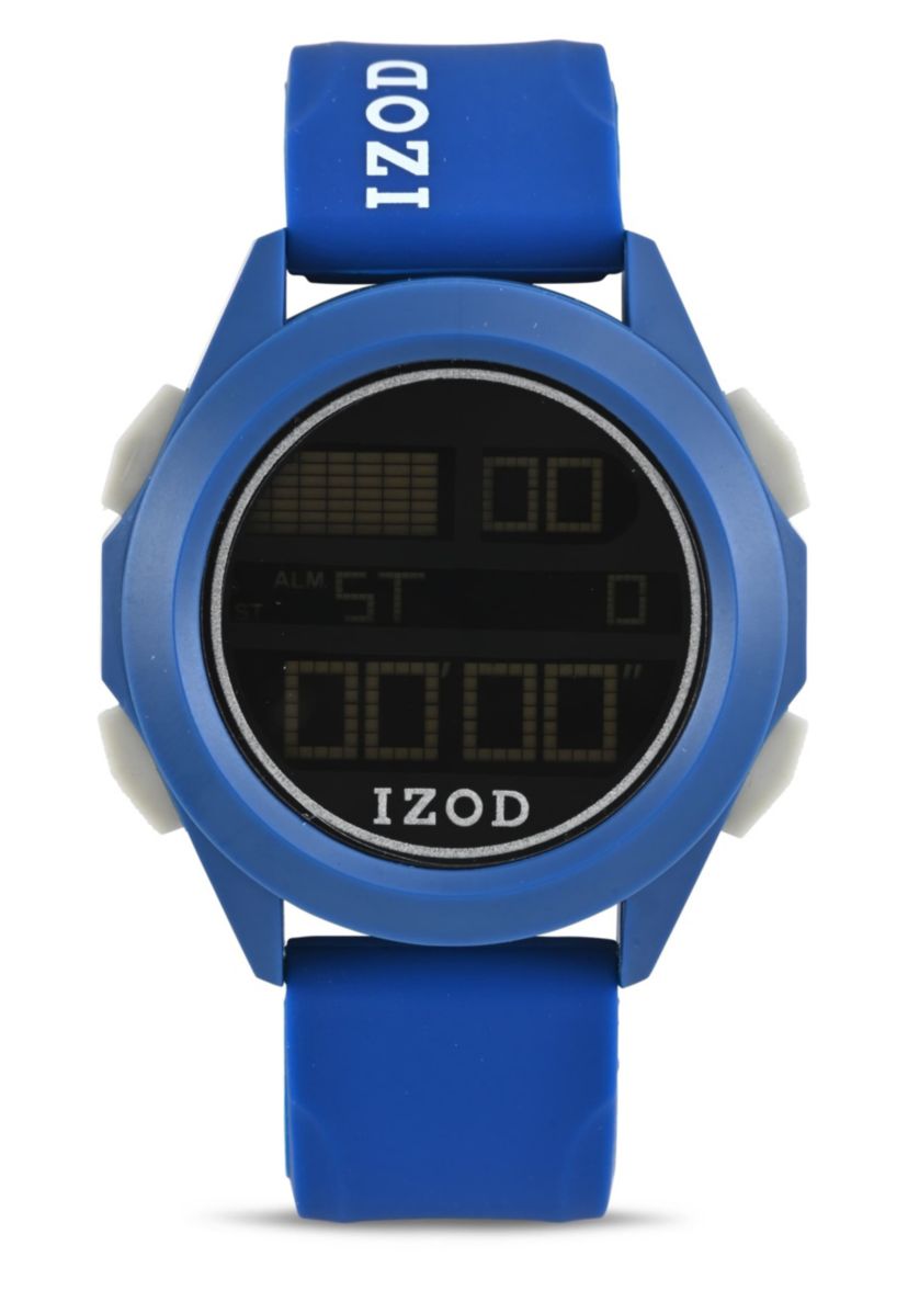 IZOD Adult Mens Digital Sports Watch in Blue Model# IZO7055