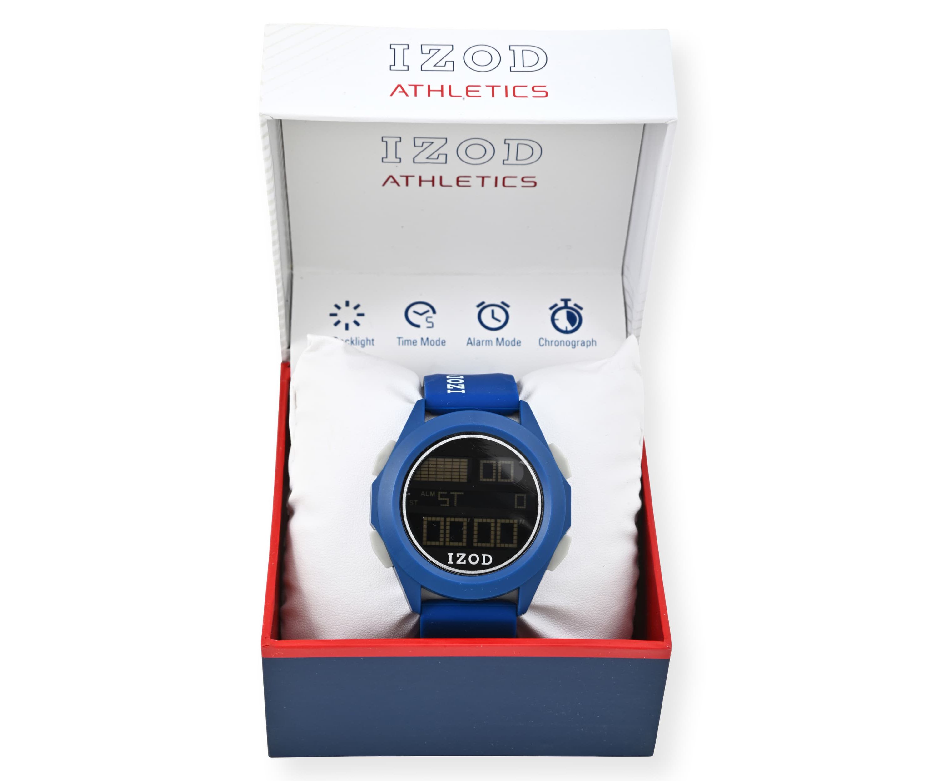 IZOD Adult Mens Digital Sports Watch in Blue Model# IZO7055