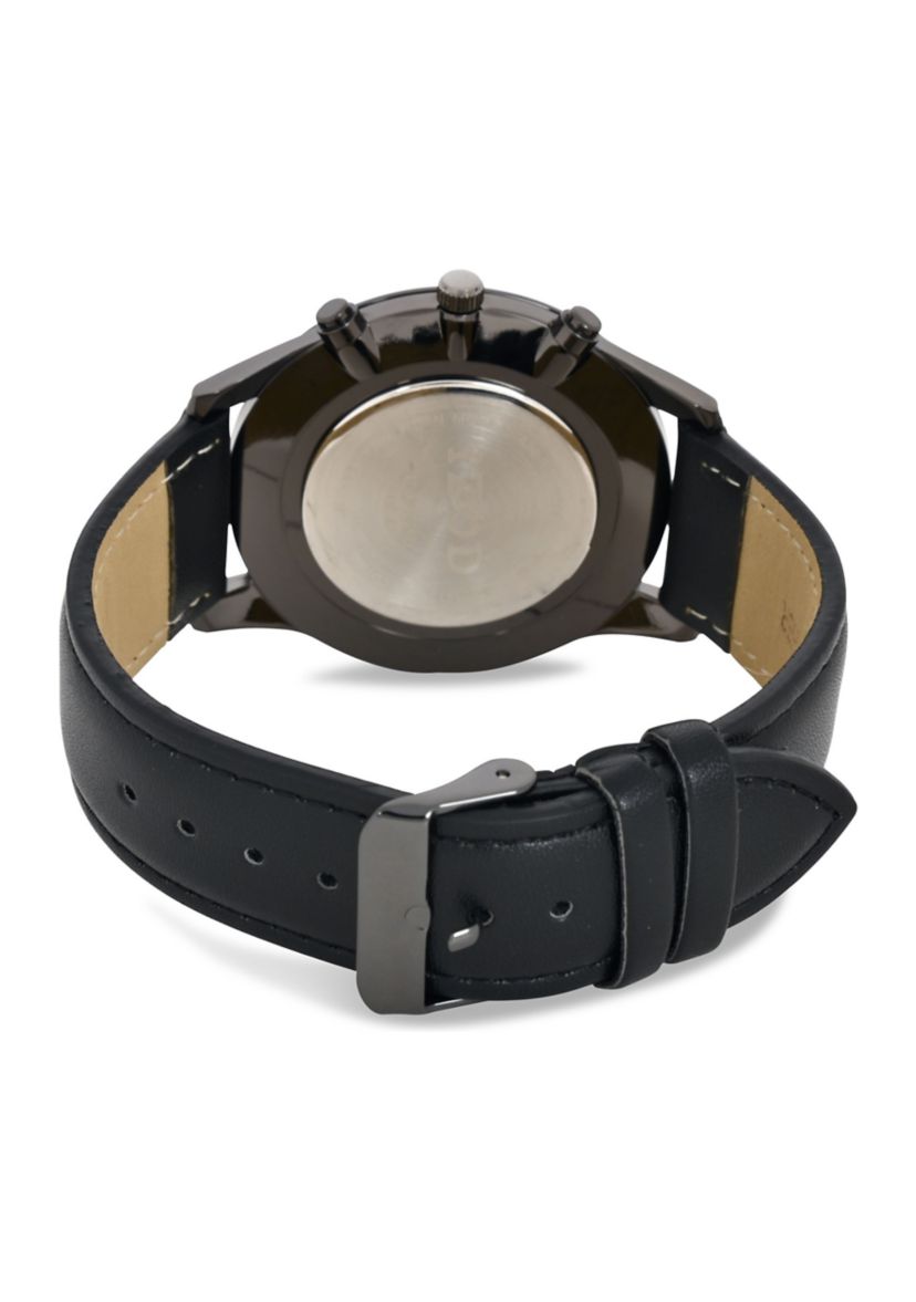 IZOD Mens Black Strap Watch