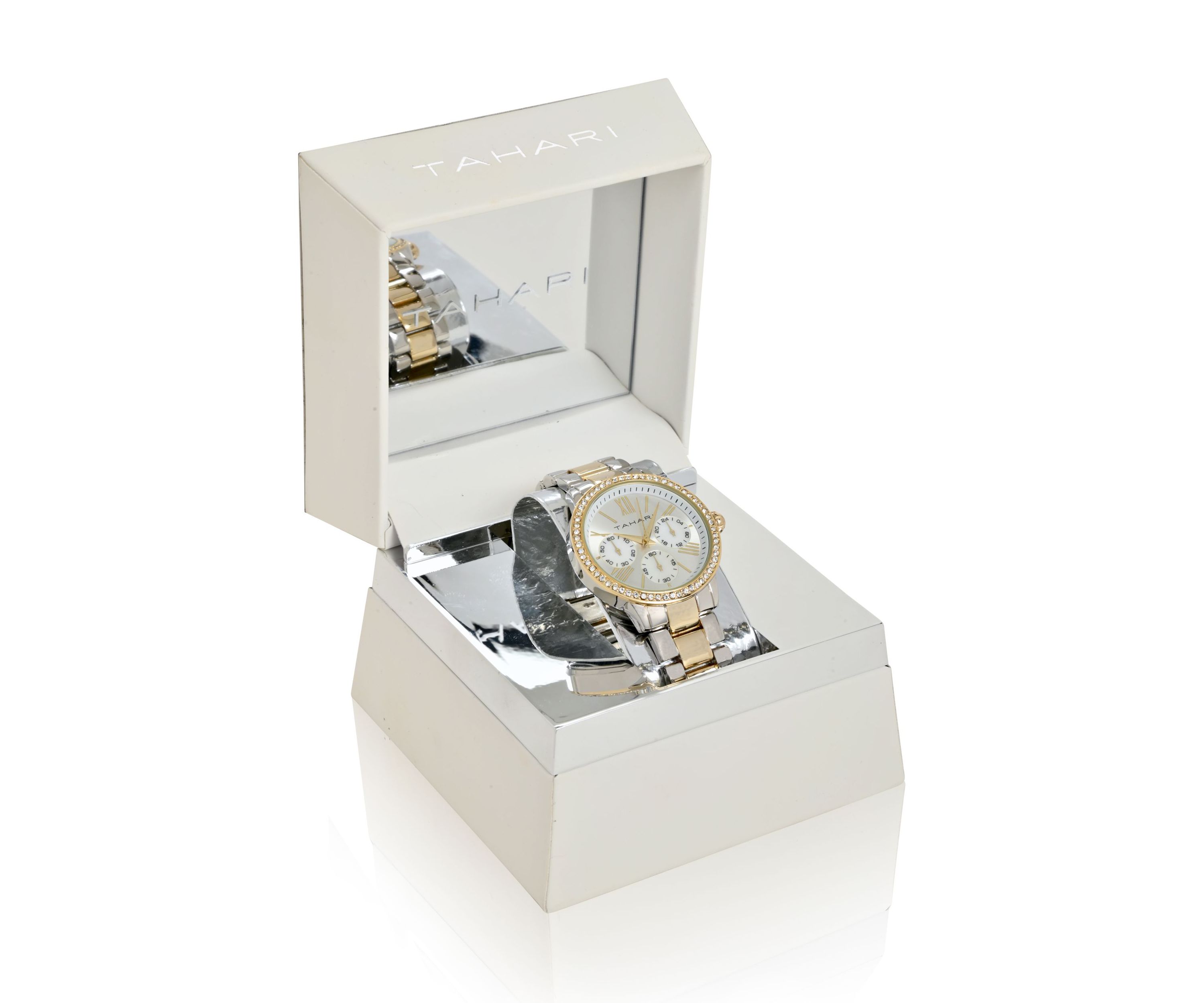 TAHARI Ladies Two Tone Bracelet Watch