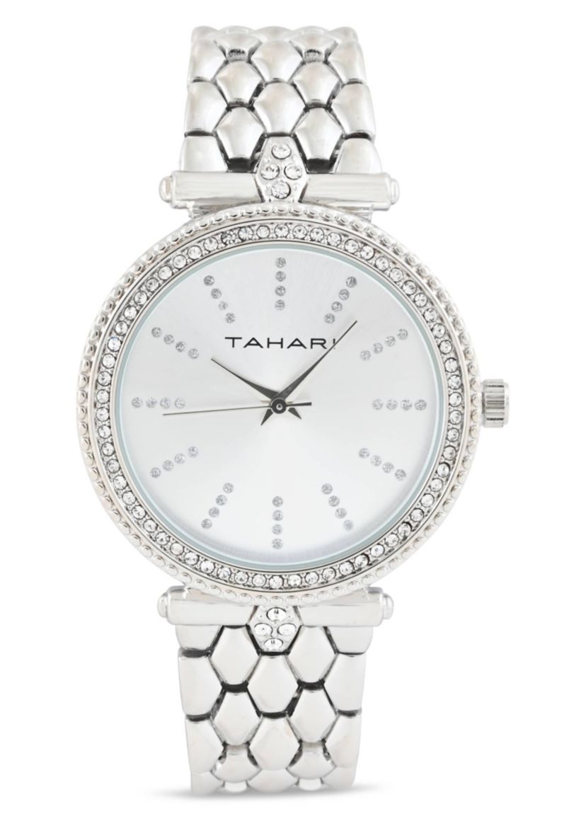 Tahari Adult Womens Analog Watch w Silver Case Dial and Bracelet Model# TAH5572