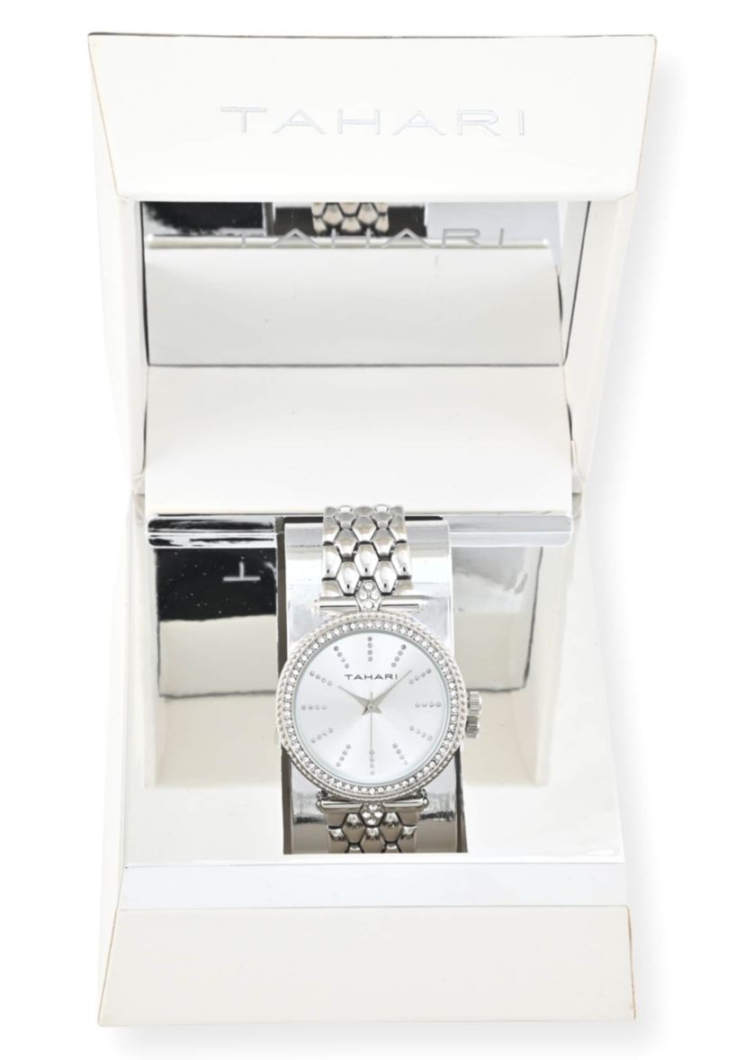 Tahari Adult Womens Analog Watch w Silver Case Dial and Bracelet Model# TAH5572