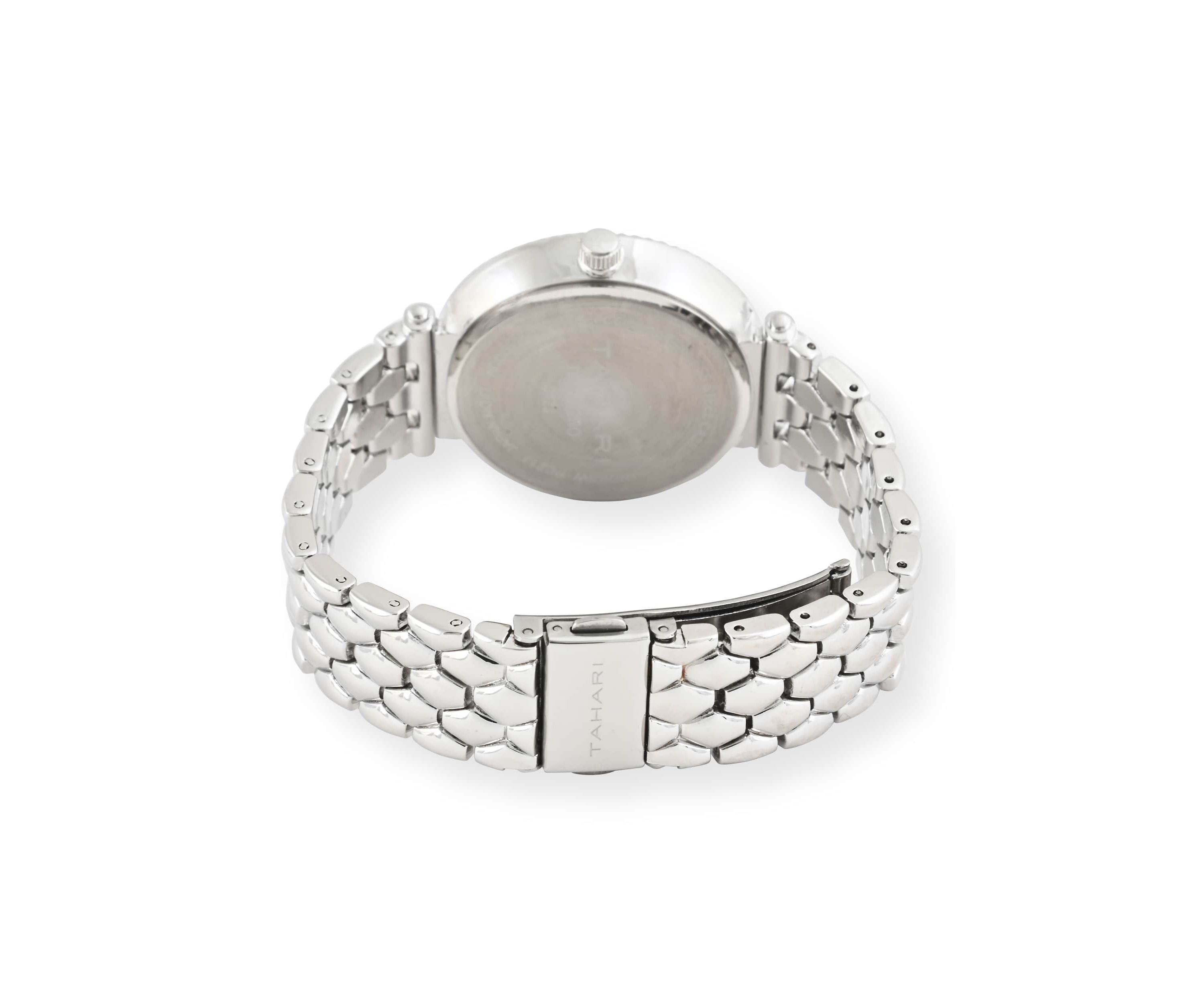 Tahari Adult Womens Analog Watch w Silver Case Dial and Bracelet Model# TAH5572