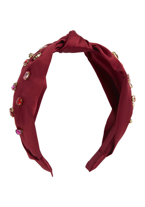 Embellished Knotted Top Headband