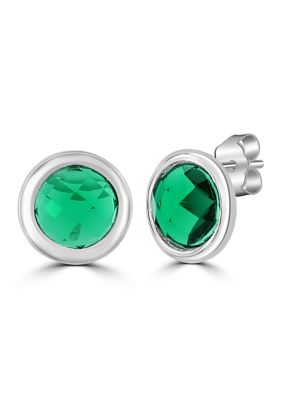 Belk Silverworks Sterling Silver Cubic Zirconia Brio Stud Earrings