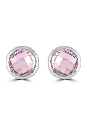 Belk Silverworks Sterling Silver Cubic Zirconia Brio Stud Earrings