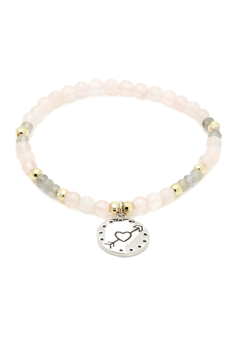 Gold Plated Stone Charm Love Bracelet