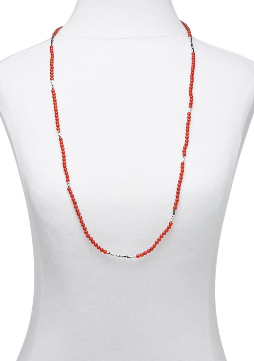 Silver Tone Stretch Necklace