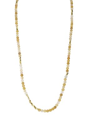 Plated Beaded Long Necklace