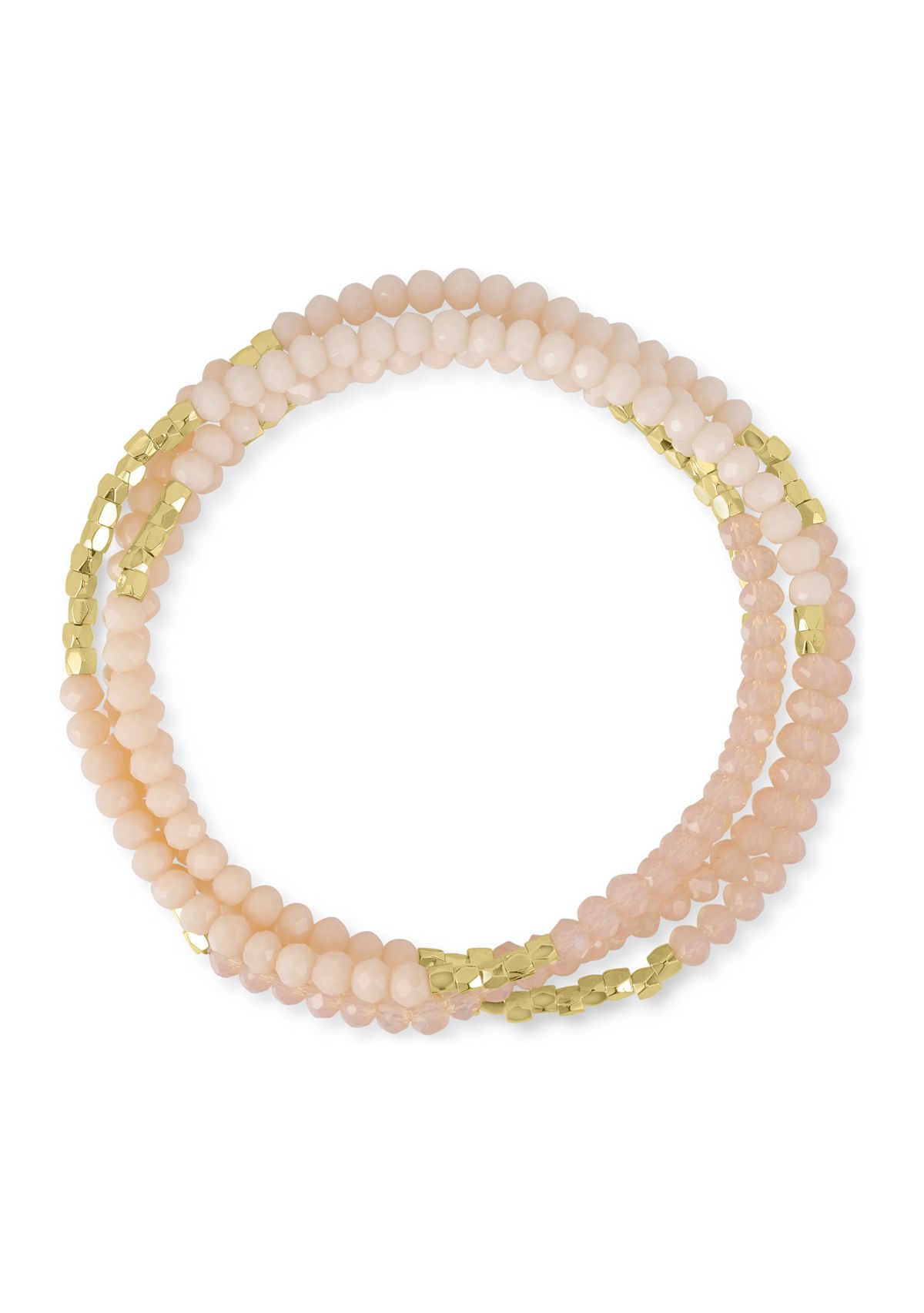 Plated Glass Wrap Bracelet or Necklace