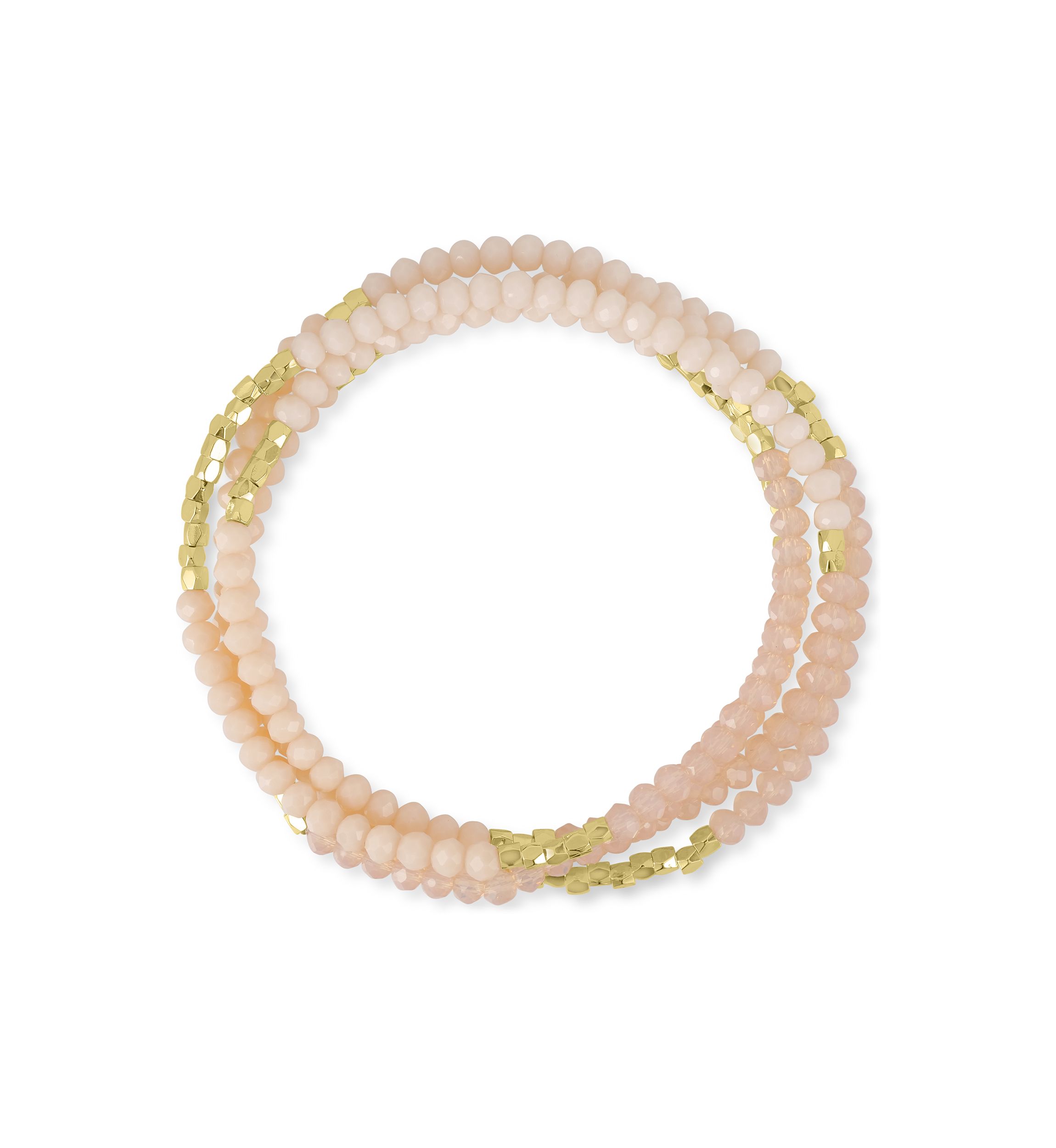Plated Glass Wrap Bracelet or Necklace
