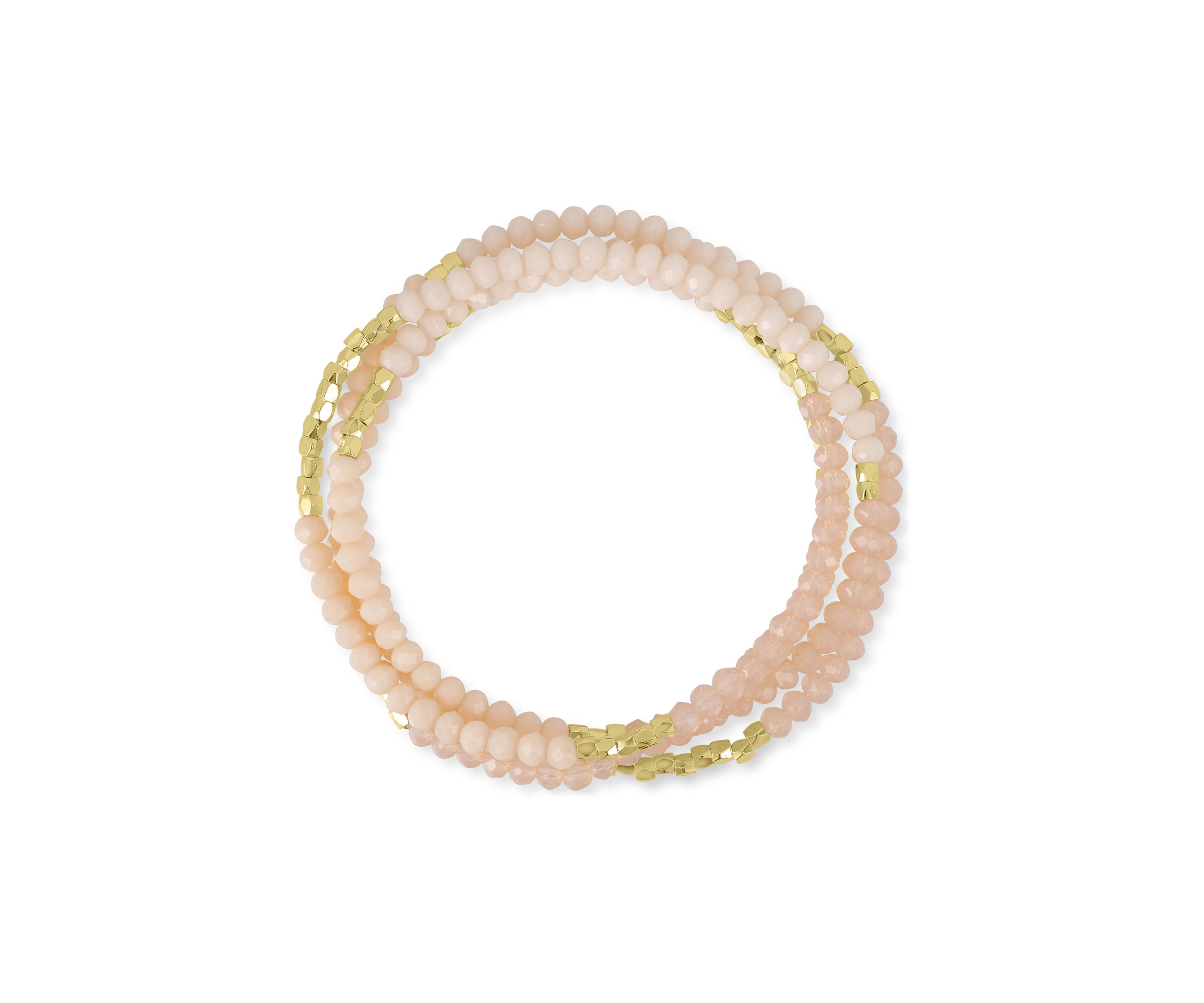 Plated Glass Wrap Bracelet or Necklace
