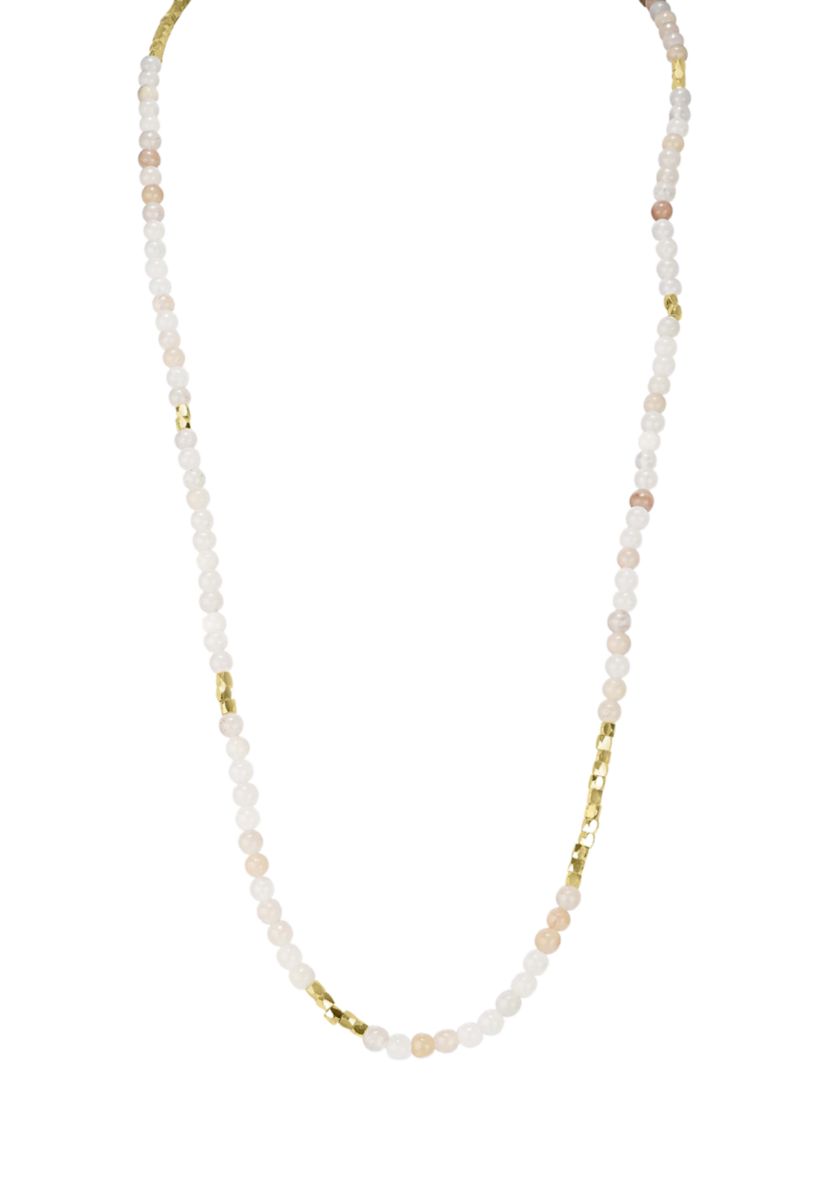 Plated Beaded Long Necklace